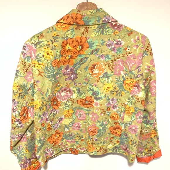 Coldwater Creek Woman’s Floral Blazer Jacket Petite Size Medium - Picture 7 of 14
